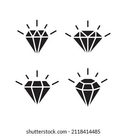 Plantilla De Diseño De Vector De Icono De Diamante Signo De Ilustración Y Símbolo