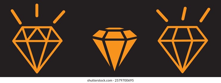 diamond icon vector design template simple and clean