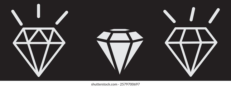 diamond icon vector design template simple and clean