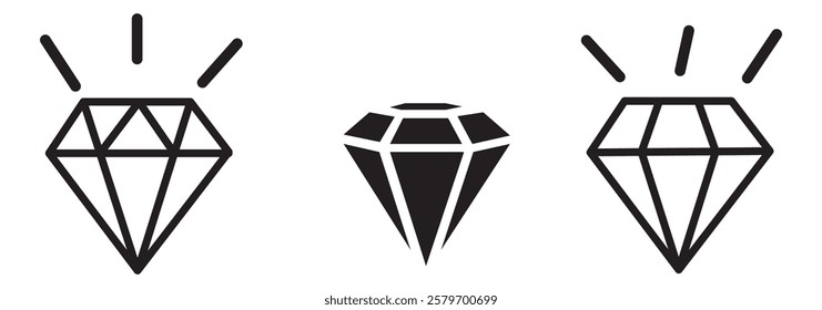 diamond icon vector design template simple and clean