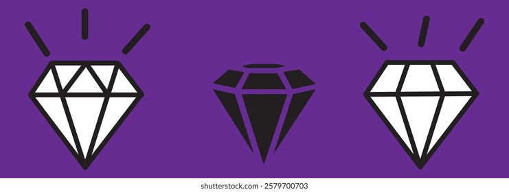 diamond icon vector design template simple and clean