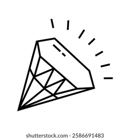 diamond Icon vector design template and illustration with editbale stroke