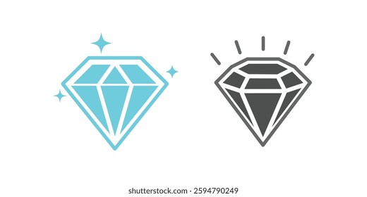 diamond icon vector design template simple and clean. Diamond Trendy Icon Vector Template.