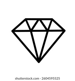Diamond icon vector design template simple, clean and perfect. Diamond white on background
