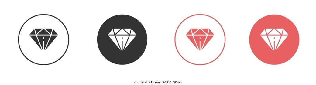 Diamond icon vector design template simple and clean style
