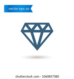 diamond. diamond icon. diamond vector. flat style. sign design vector. sign design. Vector EPS 10