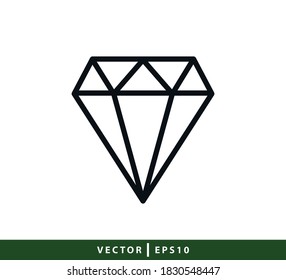 Icono de diamante vector ilustración de estilo plano