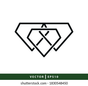 Icono de diamante vector ilustración de estilo plano