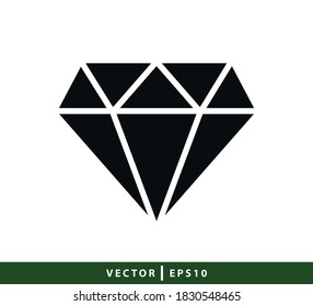 Diamond icon vector flat style illustration