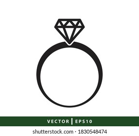 Diamond icon vector flat style illustration