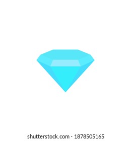 Diamant Icon Vektorgrafik im flachen Stil. Symbol-Abbildung Gem