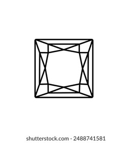 Icono de diamante. Vector de Vector de gemas de diamante.