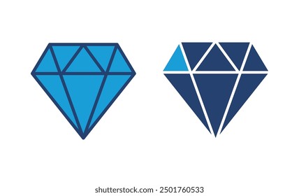 Diamond icon vector. diamond gems vector icon.