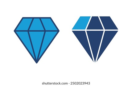 Diamond icon vector. diamond gems vector icon.