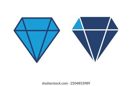 Diamond icon vector. diamond gems vector icon.