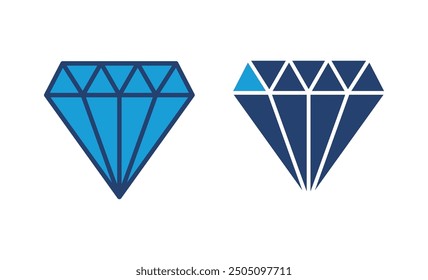 Diamond icon vector. diamond gems vector icon.