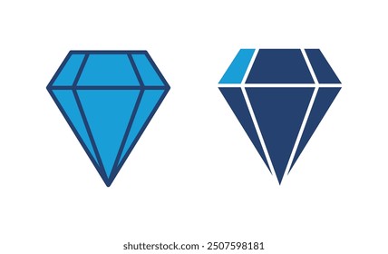 Diamond icon vector. diamond gems vector icon.