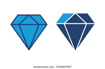 Diamond icon vector. diamond gems vector icon.