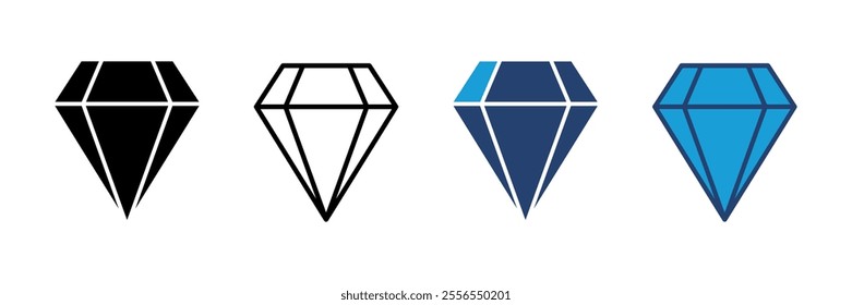 Diamond icon vector. diamond gems vector icon.