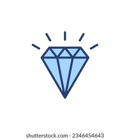 Vector de icono de diamante. signo y símbolo de las gemas de diamantes