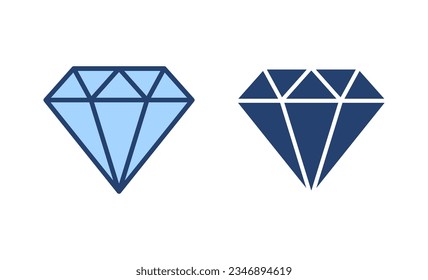 Diamond icon vector. diamond gems sign and symbol