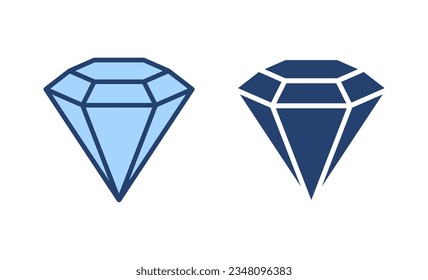 Vector de icono de diamante. signo y símbolo de las gemas de diamantes