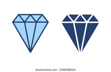 Diamond icon vector. diamond gems sign and symbol