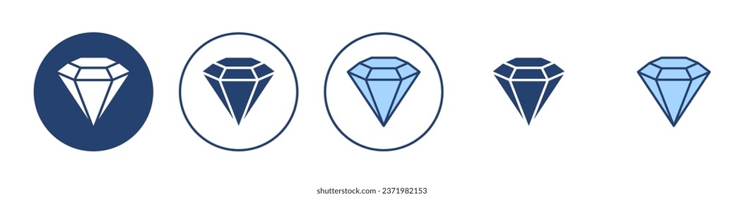 Vector de icono de diamante. signo y símbolo de las gemas de diamantes