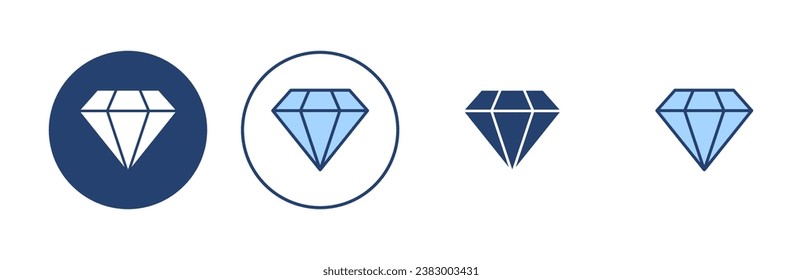 Diamond icon vector. diamond gems sign and symbol