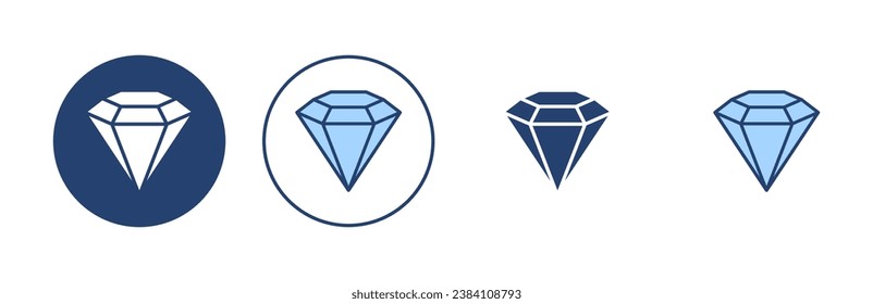 Vector de icono de diamante. signo y símbolo de las gemas de diamantes