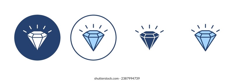 Diamond icon vector. diamond gems sign and symbol
