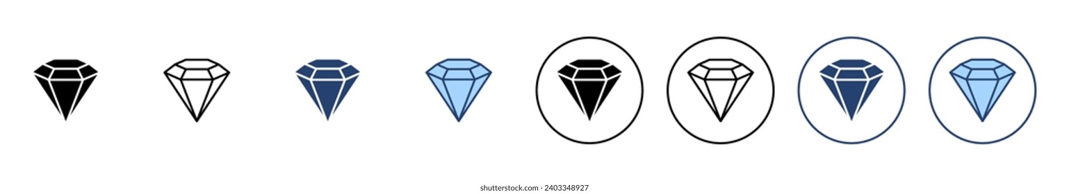 Vector de icono de diamante. signo y símbolo de las gemas de diamantes