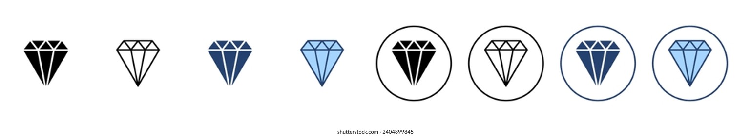 Diamond icon vector. diamond gems sign and symbol