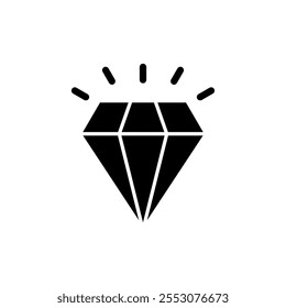 ícone de diamante vetor. diamante gemas sinal e símbolo