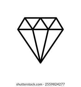 Diamond icon vector. diamond gems sign and symbol