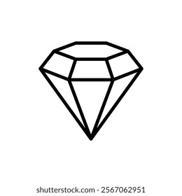 Diamond icon vector. diamond gems sign and symbol