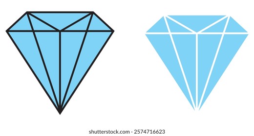 Diamond icon vector. diamond gems sign and symbol design eps 10 