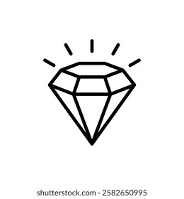 Diamond icon vector. diamond gems sign and symbol