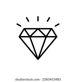 Diamond icon vector. diamond gems sign and symbol