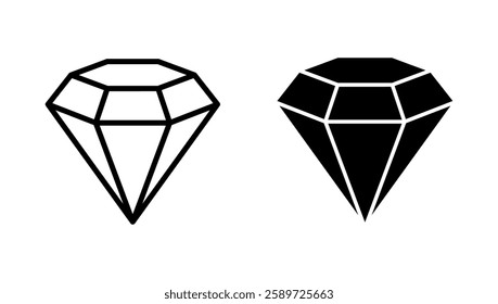 Diamond icon vector. diamond gems sign and symbol