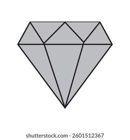 Diamond icon vector. diamond gems sign and symbol