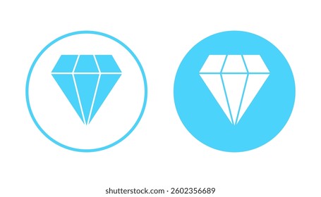 Diamond icon vector. diamond gems sign and symbol