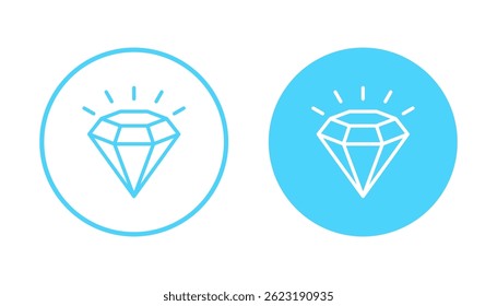 Diamond icon vector. diamond gems sign and symbol