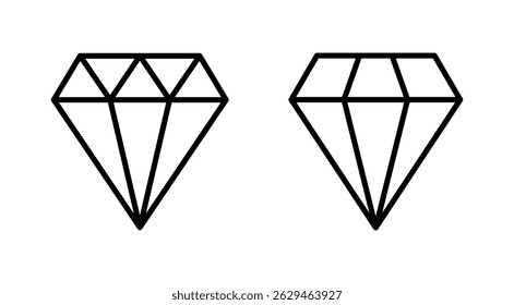 ícone de diamante vetor. diamante gemas sinal e símbolo