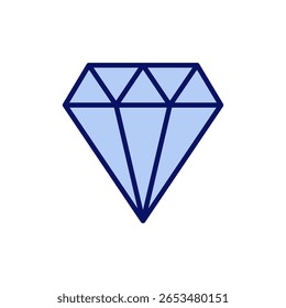 Vector de icono de diamante. signo y símbolo de gemas de diamante