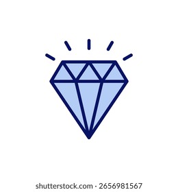 ícone de diamante vetor. diamante gemas sinal e símbolo