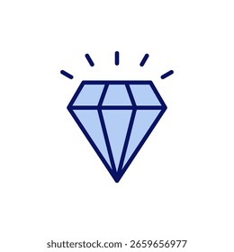 Diamond icon vector. diamond gems sign and symbol