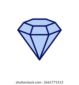 Vector de icono de diamante. signo y símbolo de gemas de diamante