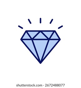 Vector de icono de diamante. signo y símbolo de gemas de diamante