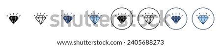 Diamond icon vector. diamond gems sign and symbol